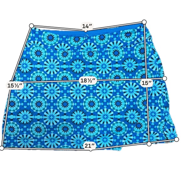 Tranquility by Colorado Clothing Blue Geometric Athletic Skort Size Small - Picture 6 of 6